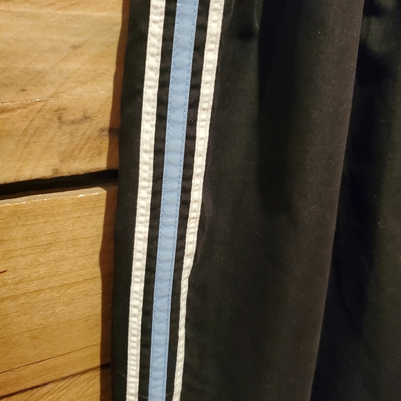 Vintage 1990s IXSPA black track pants with light blue/white stripe detail - Picture 4 of 5